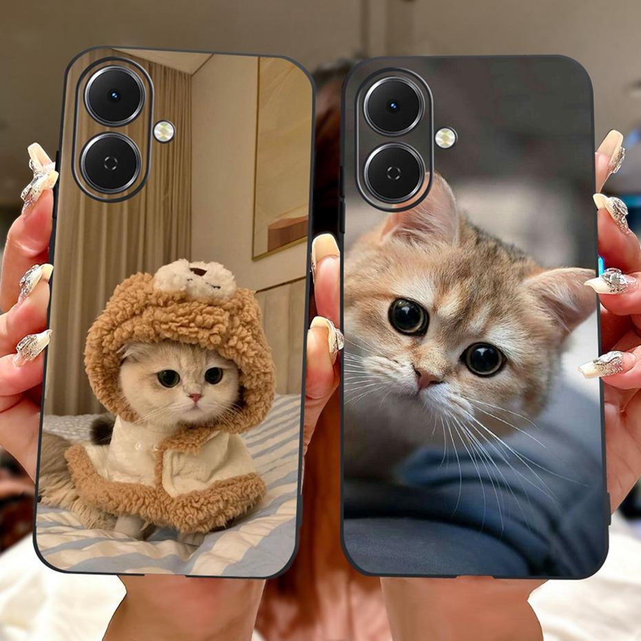 Cute Painting Phone Case For Tecno Spark Go 2 2025 Soft Silicone TPU Back Cover For Tecno Spark Go2 KM4 Cases Bumpers