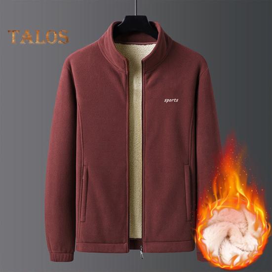 Мужская куртка с воротником-стойкой, длинным рукавом, утолщенной бархатной подкладкой, теплое зимнее пальто с карманами, застежка-молния, хлопковая куртка