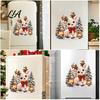 Seasonal Home Wall Ornaments Christmas Deer Sticker, PVC Waterproof Animal Decal, Peel and Stick Removable Tree Stickers Art Decor for Holiday Living