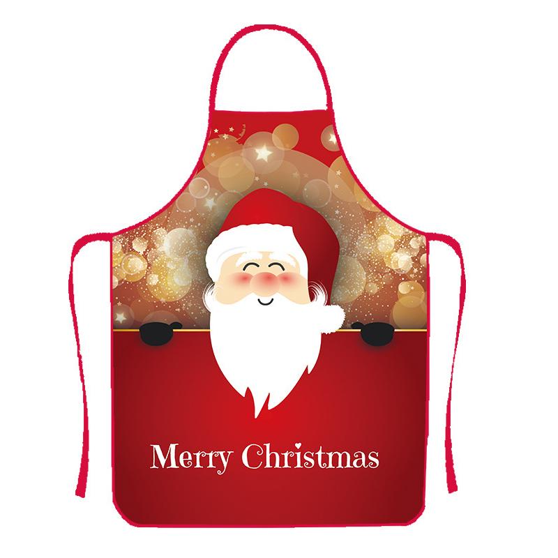 Рождественские Новые Тканевые Принты Снеговик Рождественский Фартук Рождественские Украшения