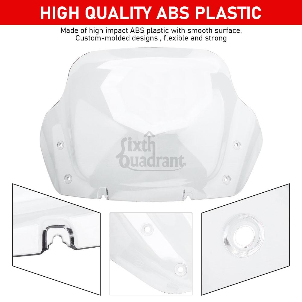 For Harley Street Glide FLHX/I models 2024 -later Motorcycle Accessory Windshield Wind Deflector Cowling Windscreen Smoke 14"
