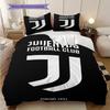 Juventus Black Emblem Three-piece set (1 * duvet cover + 2 * pillowcase, without core) Soft and comfortable Bedding set Christmas birthday gift
