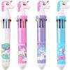 1 шт. многоцветная шариковая ручка 10-в-1 челночные ручки выдвижная мини-ручка-единорог подарок для офиса ручка для письма школьные канцелярские принадлежности детская вечеринка