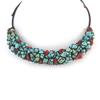 Les Trésors De Lily [N4612] - Designer Necklace 'Kilimanjaro' Turquoise Red Black