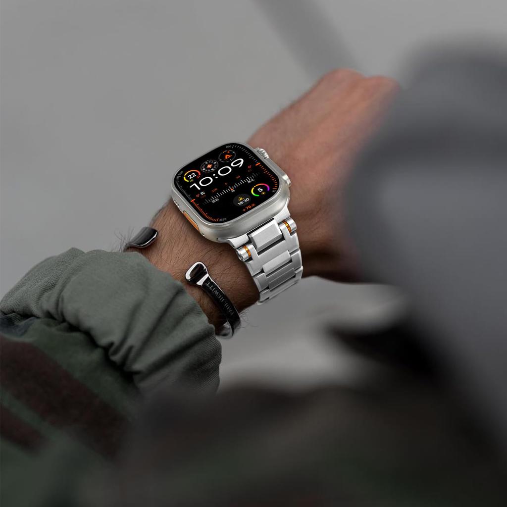 Ремешок из нержавеющей стали для Apple Watch Ultra 3/2/1 49 мм 46 мм 45 мм 44 мм 42 мм Металлический магнитный ремешок IWatch Series 11 10 9 8 7 6 SE 5