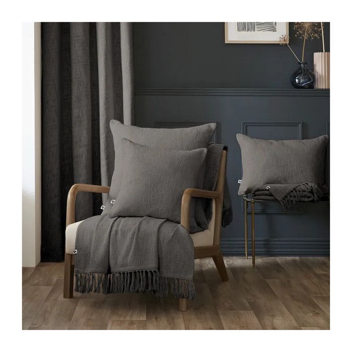 Plaid "Sixtine" 130 x 160 cm L'effet Papillon - 90x190 - Sixtine Ardoise