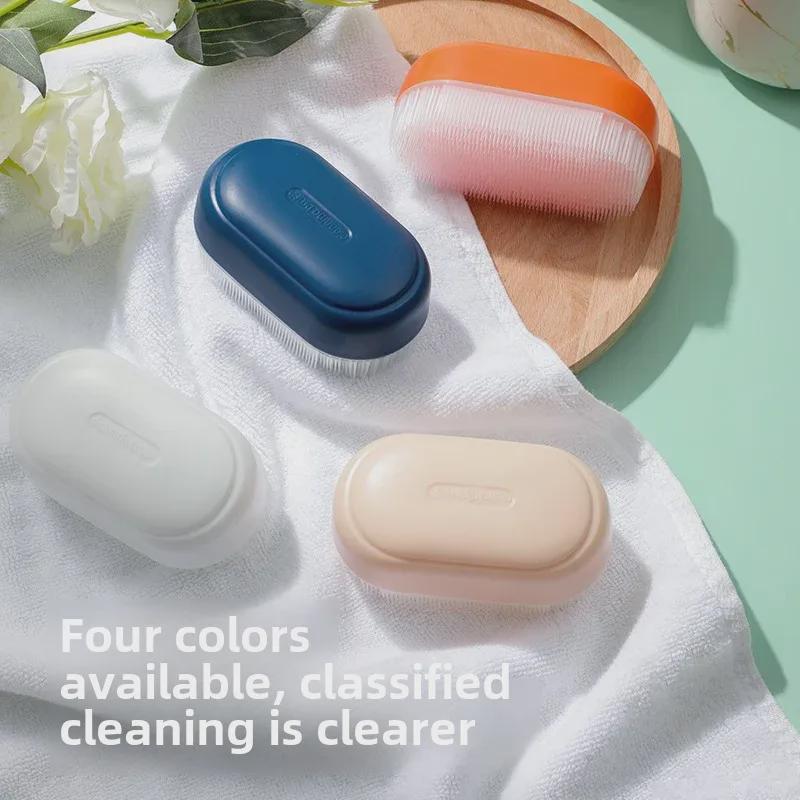 Silicone Soft-Bristled Laundry and Shoe Brush - Gentle Multi-Functional Cleaning Tool