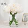 1Pc 5 Head Peony Fake Flower Faux Silk Flower Floral Arrangement Artificial Plant Desk Decor
