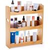 3Tier Bamboo Spice Rack for Countertop Wall Mounted Spice Holder Rack Seasoning Bottles Jar Organizer Shelf Bathroom Organizer