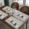 2/4/6pcs Christmas Tree Placemats - Rectangular, Christmas Decoration,Suitable for Holiday Dining and Parties,placemat for Table