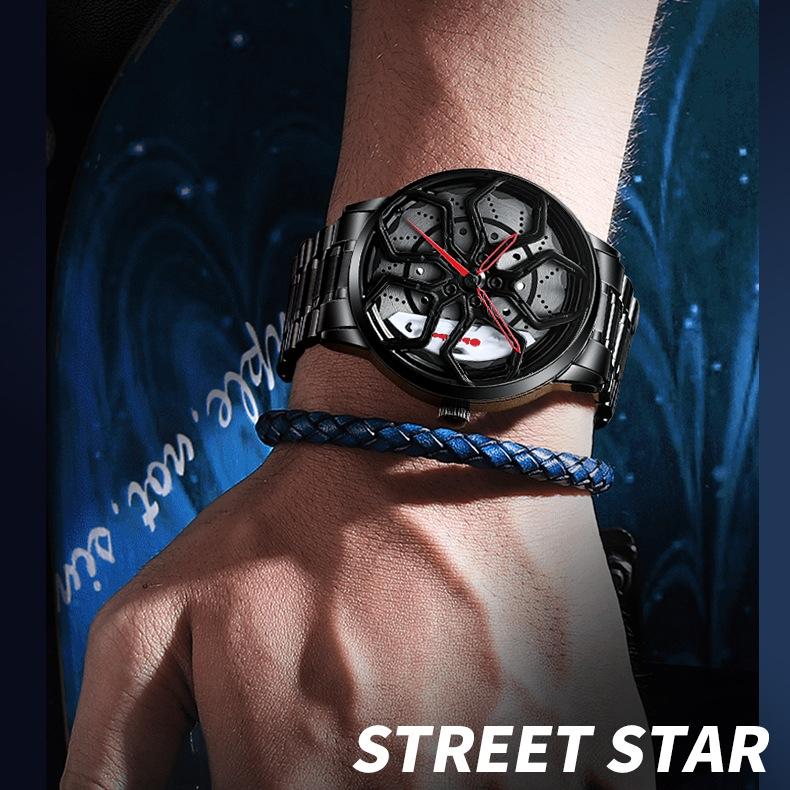 Импортные часы SVJ с модифицированной ступицей колеса, мужские автомобильные часы, трехмерные полые часы