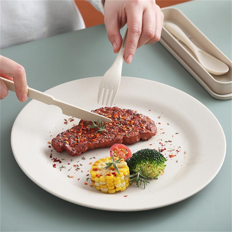 Набор посуды, нож для пшеницы, вилка и ложка, трехсекционные аксессуары для кемпинга на открытом воздухе, набор походной посуды 3 в 1