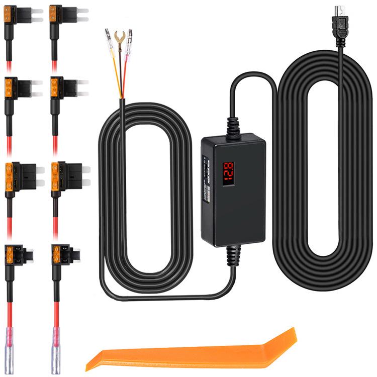 Регулируемое напряжение Автомобильное зарядное устройство с таймлапс видеорегистратором и цифровым дисплеем