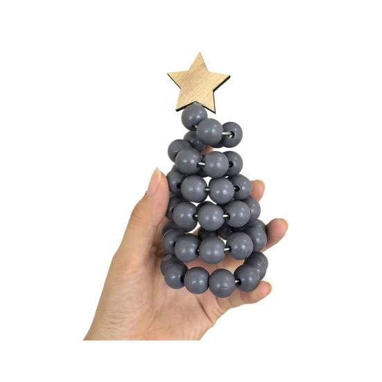 Скандинавское деревянное спиральное рождественское украшение, деревенская бусина, бохо рождественская фигурка елки для дома, офиса, фермерского дома, центральный элемент