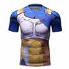 Vegeta Goku Super Saiya T-Shirt Short Long Sleeve Round Neck Muay Thai Kick Boxing Mix Martial Art Sport Print Training UV Protect Quick Dry Unisex