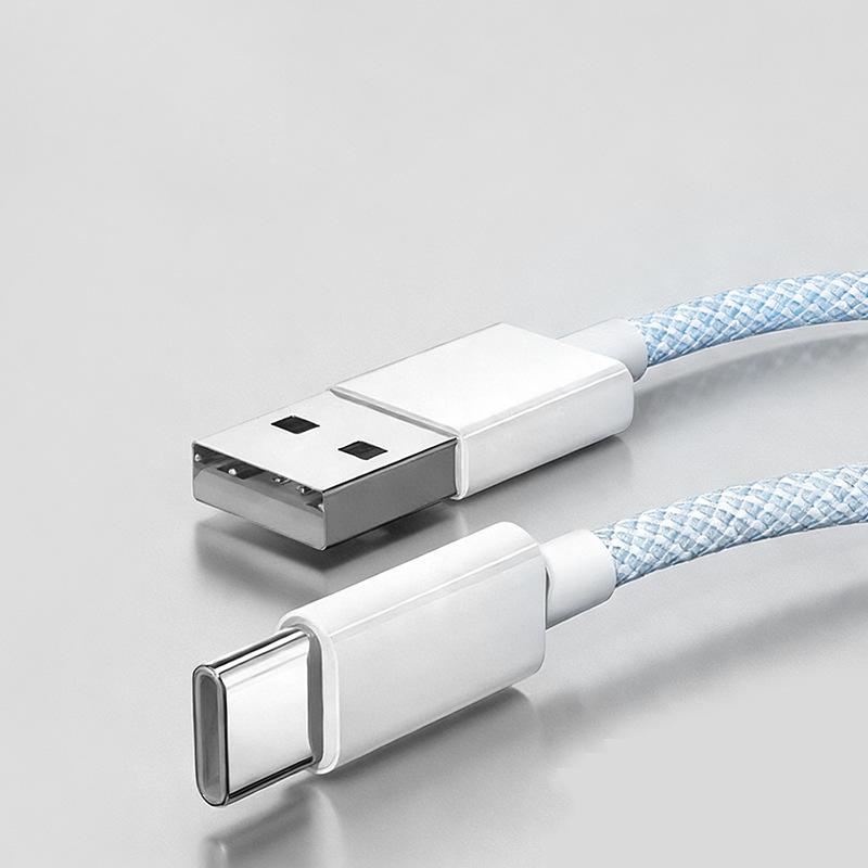 Плетеный кабель Type-C мощностью 60 Вт для быстрой зарядки телефонов/планшетов Huawei и Apple