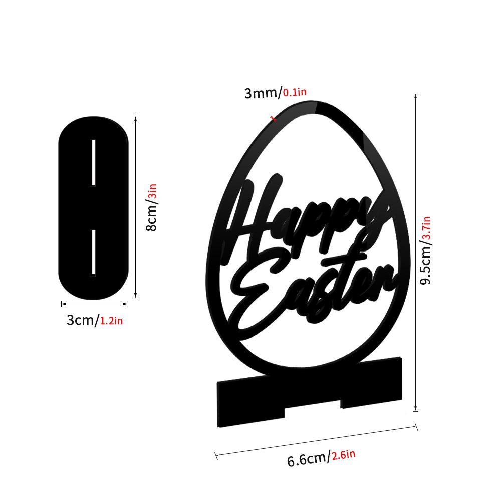 Пасхальное декоративное украшение Акриловые яйца-кролики Пасхальные яйца Зеркало Настольное украшение Праздничное украшение Домашний декор Рождественские украшения оптом