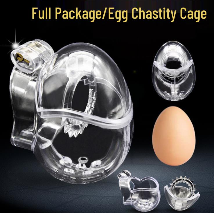 Men's Egg-Shaped Chastity Lock Cage CB6000 - Kinky Restraint Ring for Adult Use