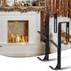 Fireplace Garland Hanger 2 Pieces Fireplace Stocking Hanger Christmas Decoration Adjustable Hooks For Retail Store Display