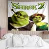 Гобелен с принтом Шрека, Фон, Легкая установка, Идеально для спальни, офиса и гостиной, с эстетичным настенным декором.