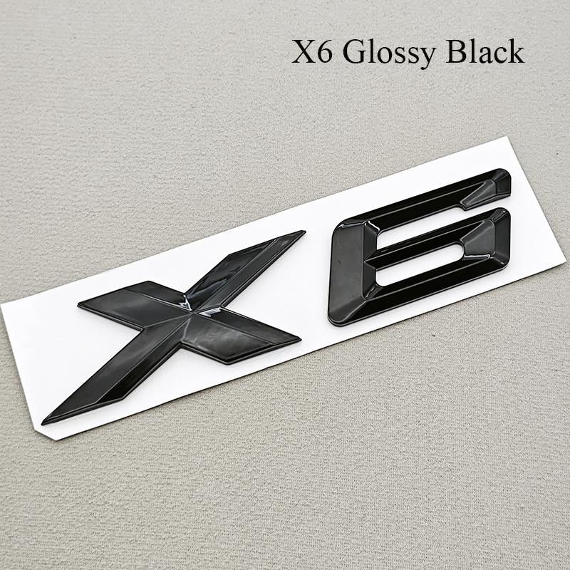 3D ABS Black Chrome Car Letters Rear Trunk Badge X5 X6 Logo Emblem Decals For BMW X5 X6 F15 G05 F16 G06 Sticker Auto Accessories NM9
