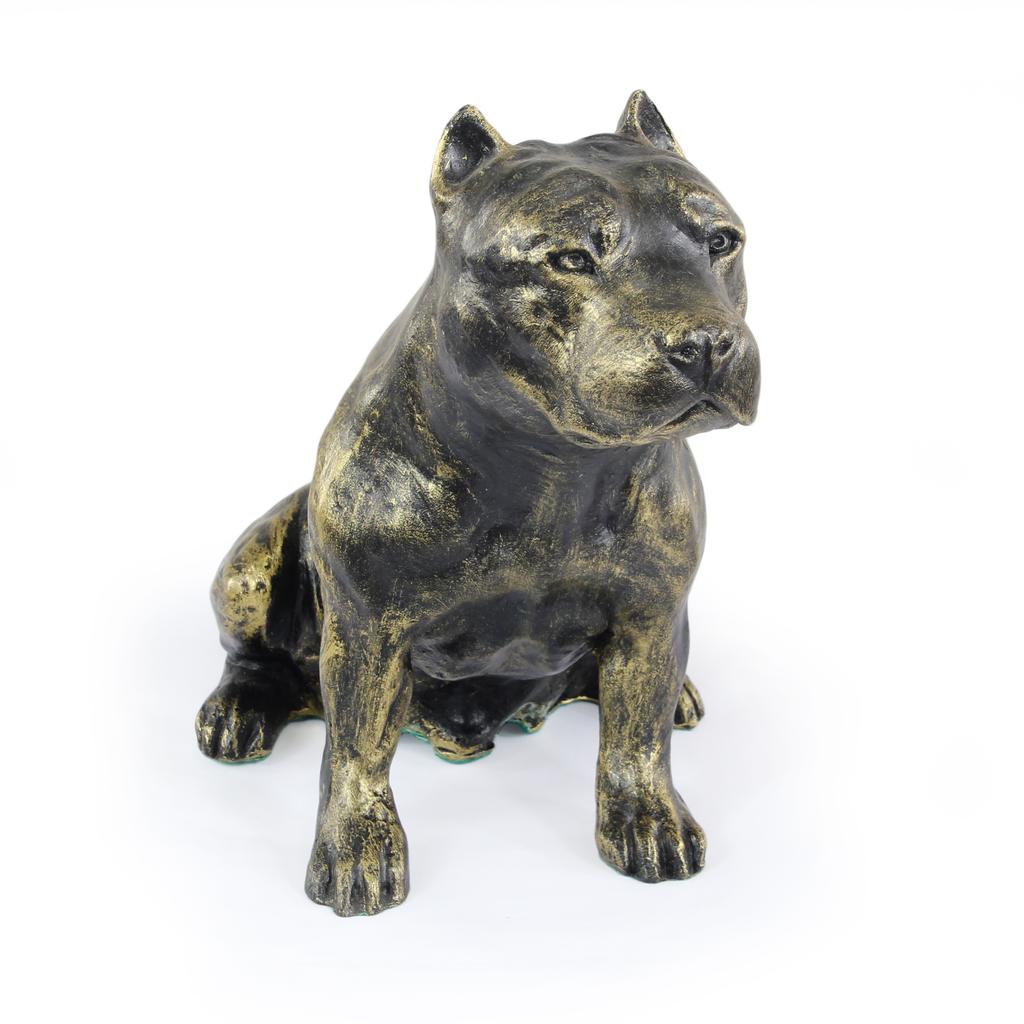 American Staffordshire Terrier, Amstaff - Dog Statue, Sitting Dog for Desk, Decoration for the Living Room of a Dog Lover by Art-Dog