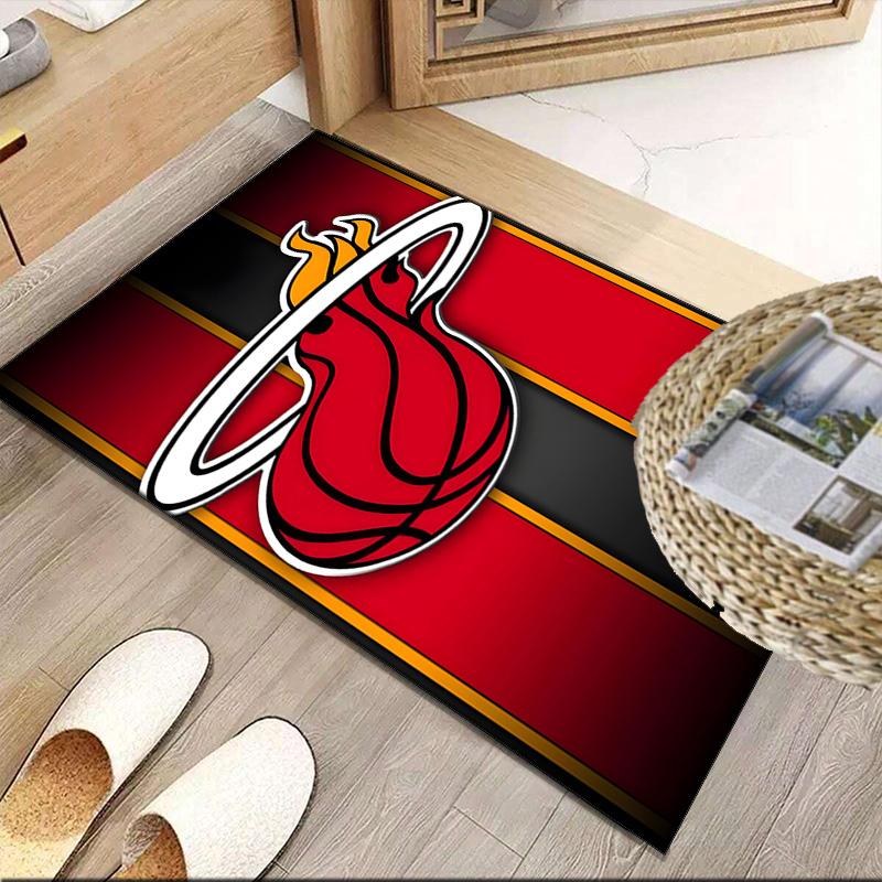 Heat Team Logo Artwork Carpet, Kitchen Rugs, Yoga Mat, Non-Slip Mats, Rug for Bathroom, Living Room bedroom, Camping Rugs Christmas Gift