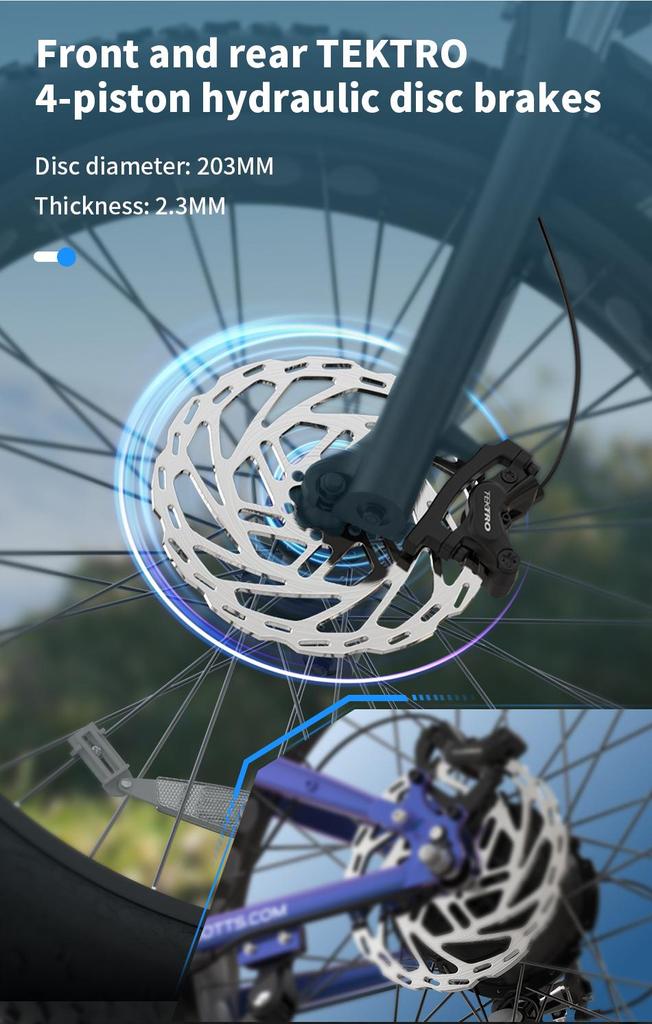 DUOTTS Электровелосипед E26: Дальность действия 120 км, крутящий момент 80 Нм, рама из сплава 26 дюймов, водонепроницаемость IPX4, регулируемая скорость