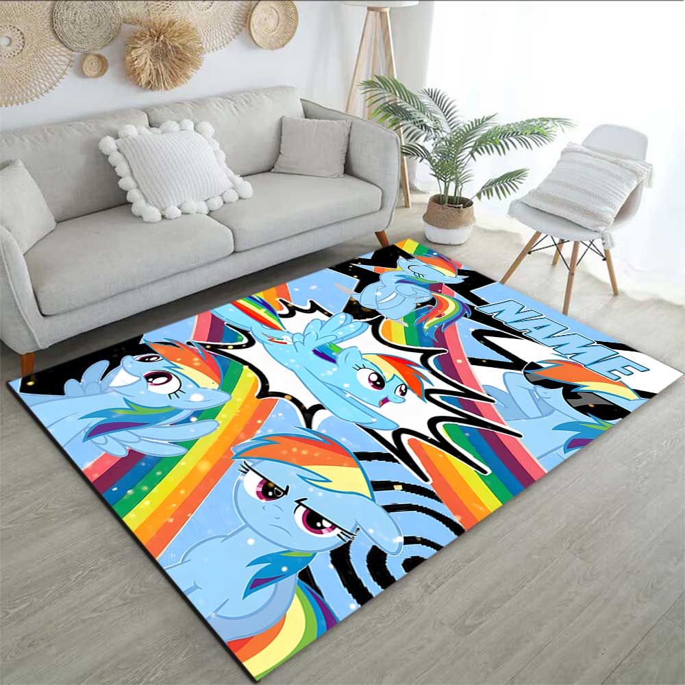Little Pony (5) Customize your name rug, office chair cushion, home bedroom living room gift.