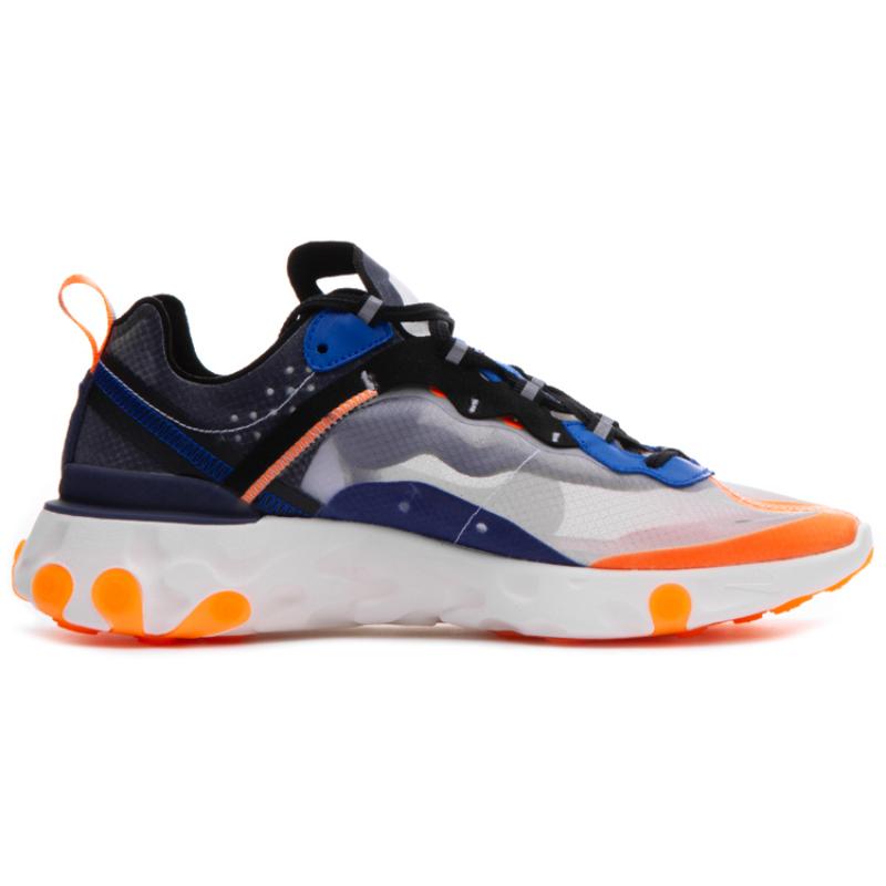 Nike React Element 87 Thunder Blue/Total Orange Sneakers AQ1090-004