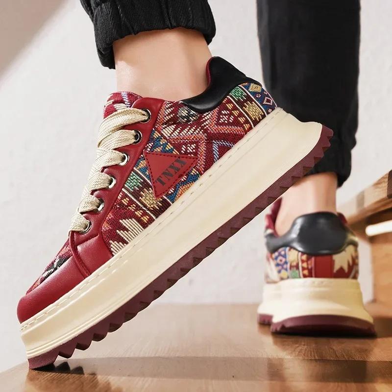 Кроссовки мужские повседневные туфли новые уличные туфли из искусственной кожи на платформе теннис бег спорт походы люкс скейтборд дизайнерская модная обувь