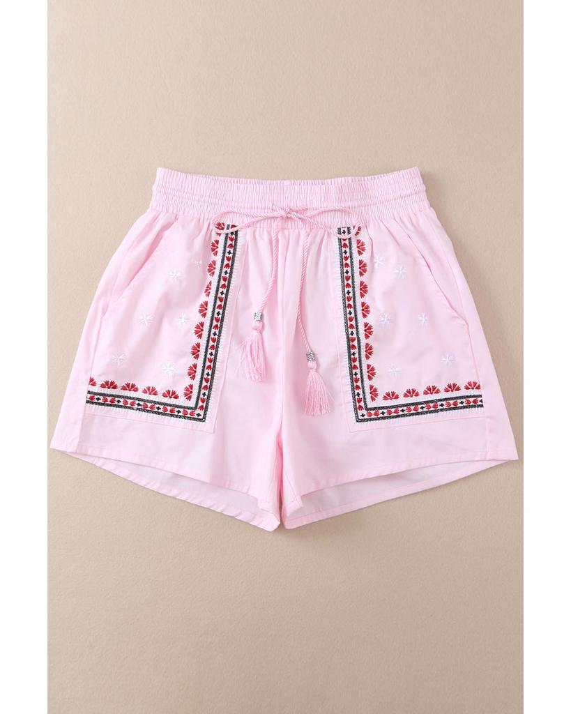 Azura Exchange Шорты с вышитыми цветочными кисточками