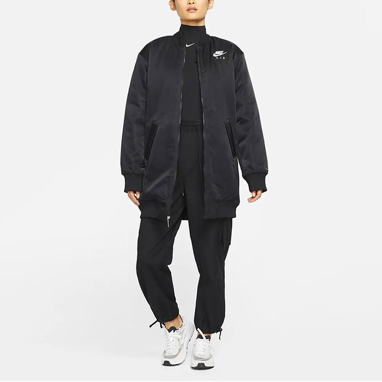 Nike Air Therma-FIT с синтетическим наполнителем средней длины, свободная теплая куртка, женская верхняя одежда, черный DD4641-010