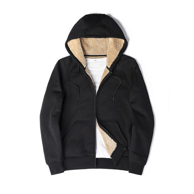 Men's Winter Lambskin Fleece Sports Suit - Loose Fit Velvet Sweater & Pants Set