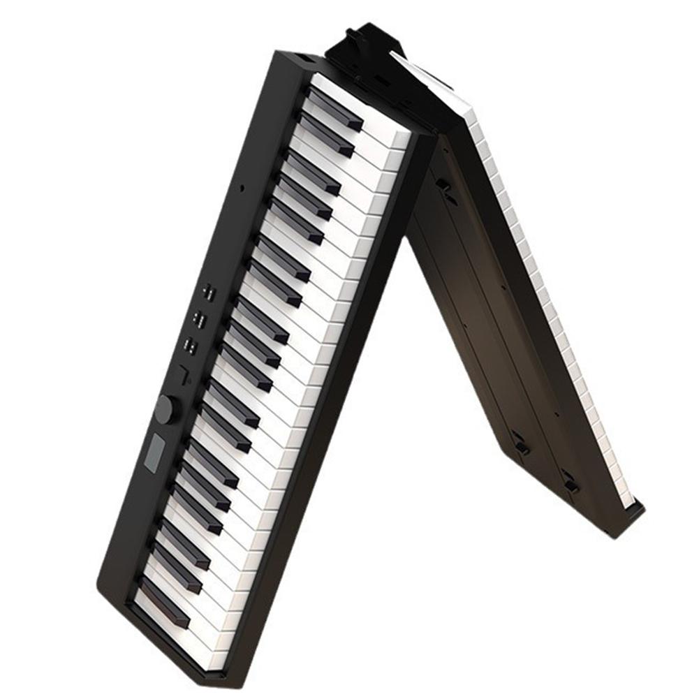 Folding Piano 88 Key Keyboard with BT MIDI Portable Electric Keyboard Digital Piano with Sheet Music Stand Pedal and Piano Bag
