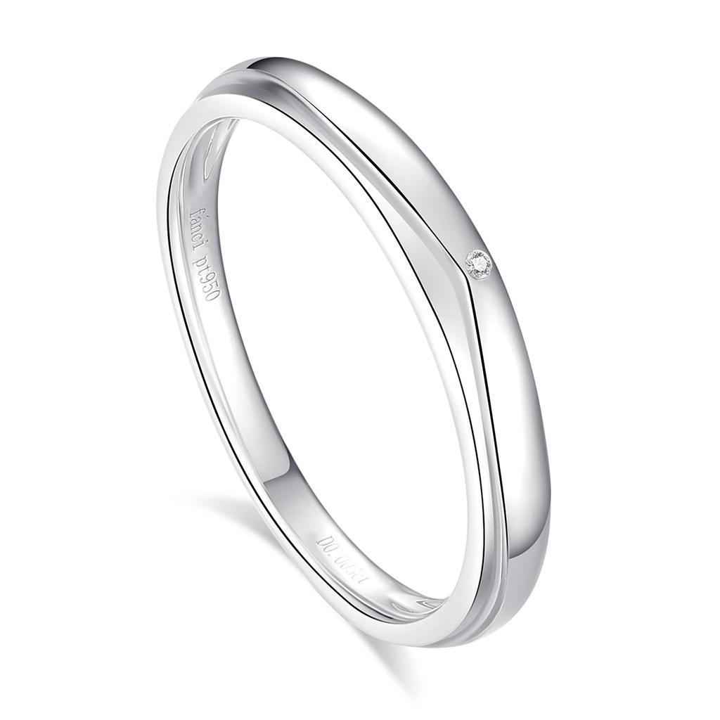 FANCIME Diamond Platinum Ring for Size Pt950 Wedding Gift Wrapping Included Men, 19, 2.9mm Wide, Lab-Grown Diamonds, Engagement, Wedding, Proposal,