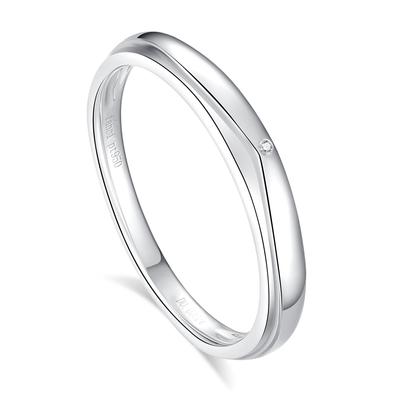 Платиновое кольцо с бриллиантами для размера Pt950 Свадебная подарочная упаковка включена Мужское, 19, 2,9 мм шириной, Бриллианты, выращенные в лаборатории, Помолвка, Свадьба, Предложение,
