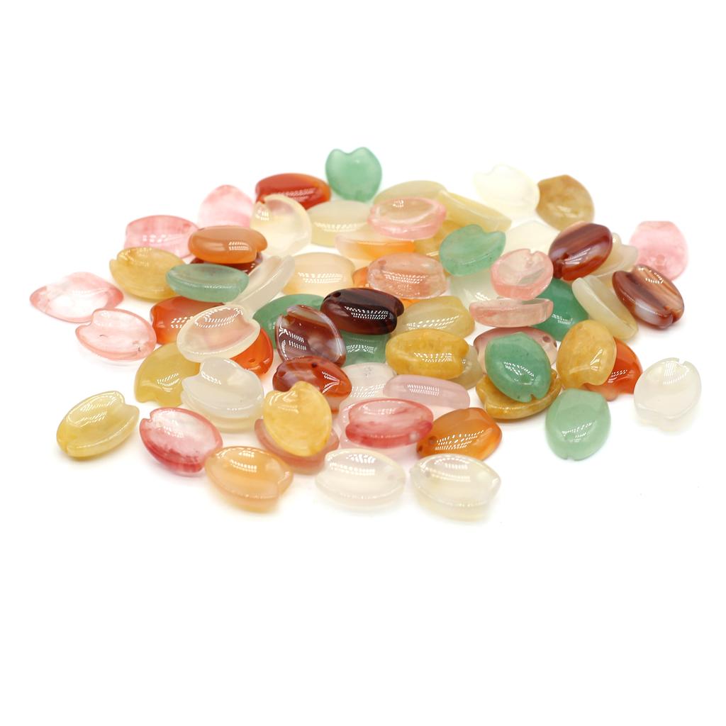 Мини-подвеска из исцеляющего кристалла Рейки, уникальные подвески-лепестки из натурального камня для изготовления ювелирных изделий своими руками на день рождения, рождественские подарки, товары для творчества 15×15 мм