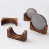 For 51Mm/58Mm Puck Screen Espresso Coffee Filter Screen Holder Coffee Making Puck Screen Bracket Wooden Walnut Stand Rack