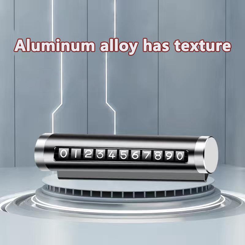 Металлическая карта временной парковки автомобиля Поворотная табличка с номером телефона Алюминиевые наклейки Парковка Остановка в автомобиле-стиль Автоаксессуары