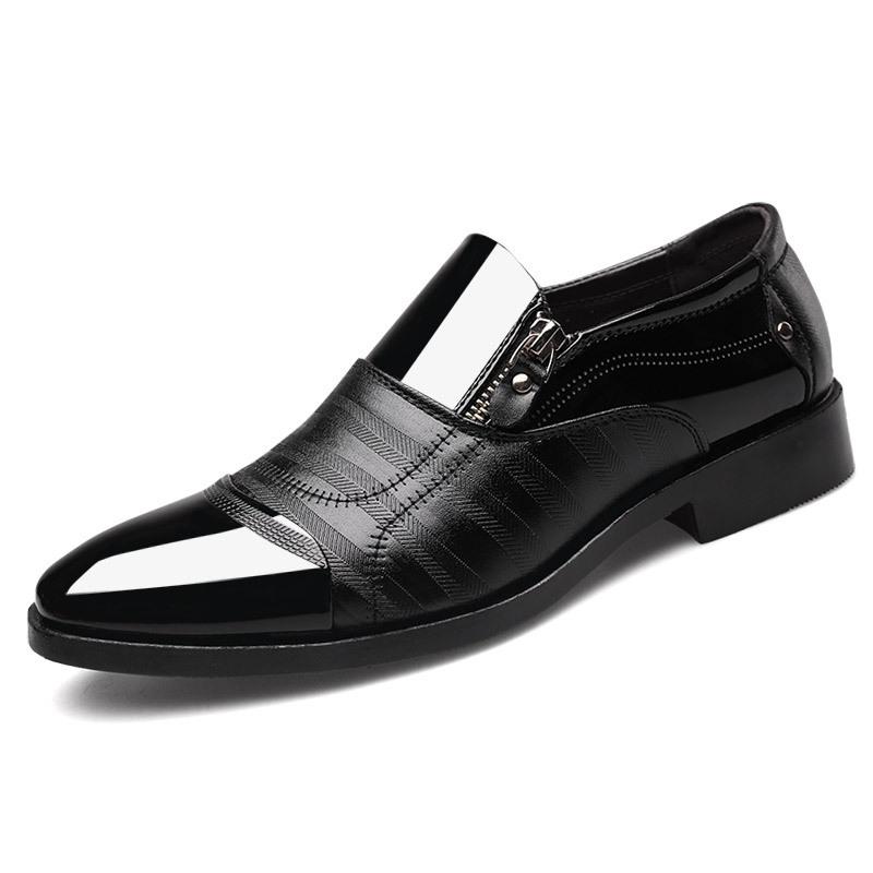 New Large Size Men's Business Dress Leather Shoes Pointed Men's Shoes One Pedal Casual Lazy Shoes