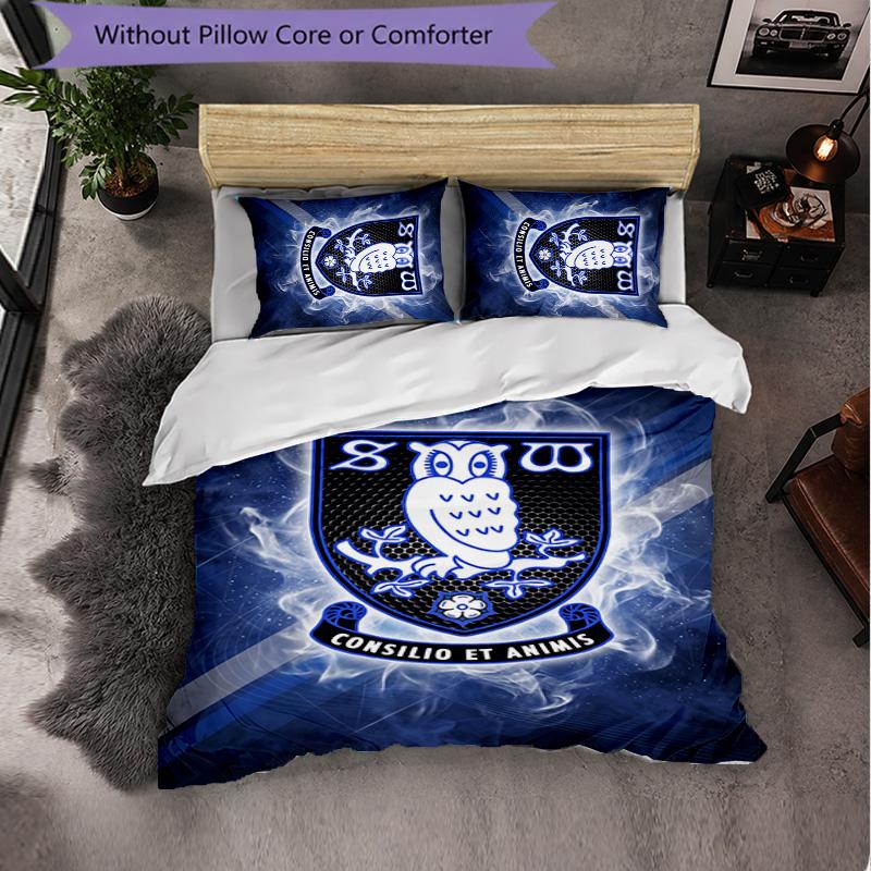Sheffield Wednesday Themed Bedding 3Pcs Duvet Cover Set Decorative Bed Linen For Teen Room Home Decoration