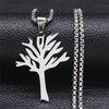 Stainless Steel Tree Pendant Necklace Jewelry Accessories for Men and Women Jewelry Gifts