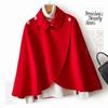 Autumn and Winter Short Woolen Jacket with  Elegance and Versatility Cape Coat for Women