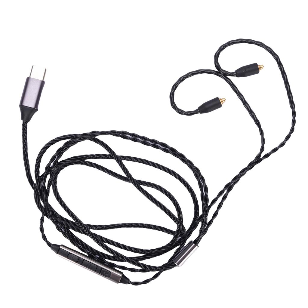 Кабель для наушников Type C, подходит для наушников Sennheiser IE300 IE600 IE900, сменный кабель OFC, встроенный микрофон, 47,24 дюйма