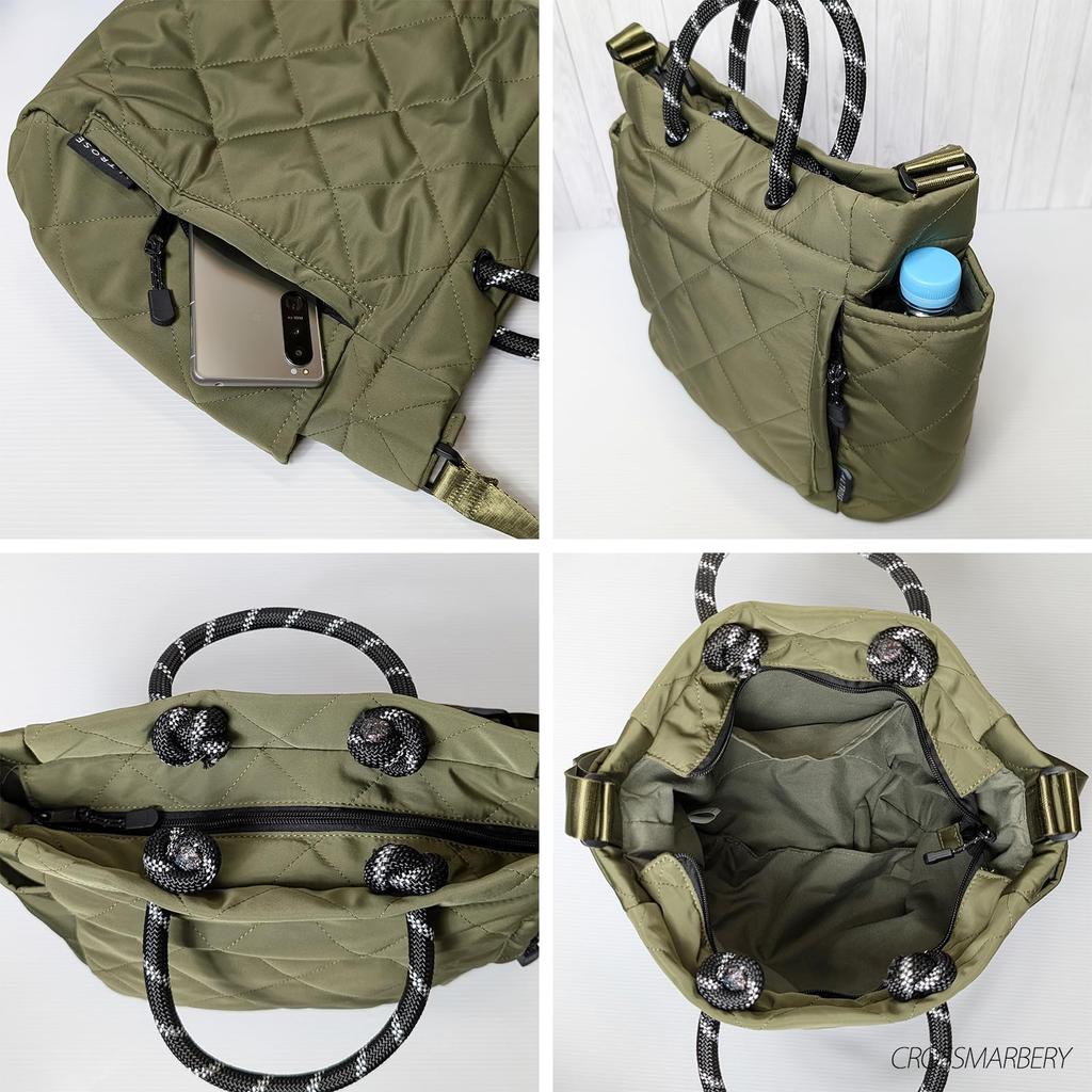 Нейлоновая сумка-тоут для больших больших размеров с кросс-боди для улицы, школьная серая [Cross Marbury] женская, стильная, для поездок на работу, легкая, A4, вместимость,