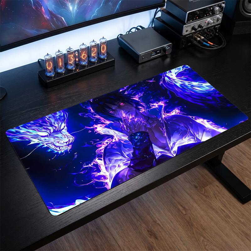 Sasuke Uchiha Printed Mouse Pad Non-Slip Waterproof Rubber Desk Mat for Gaming Office Laptop Home Decor Gift