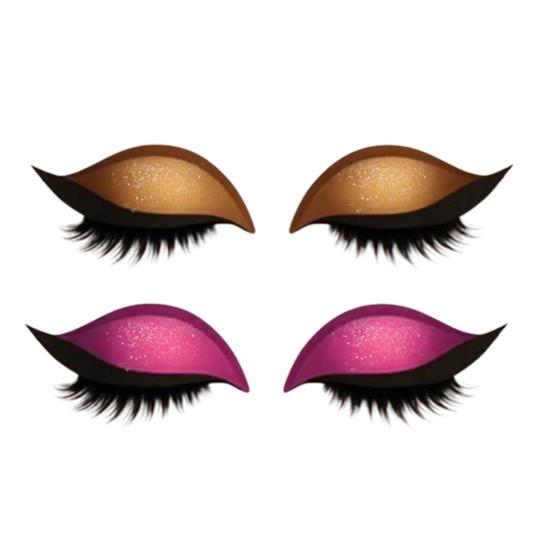 2 Lazy Stickers Eye Shadow Eyelash Pairs Reusable Eye Makeup Stickers