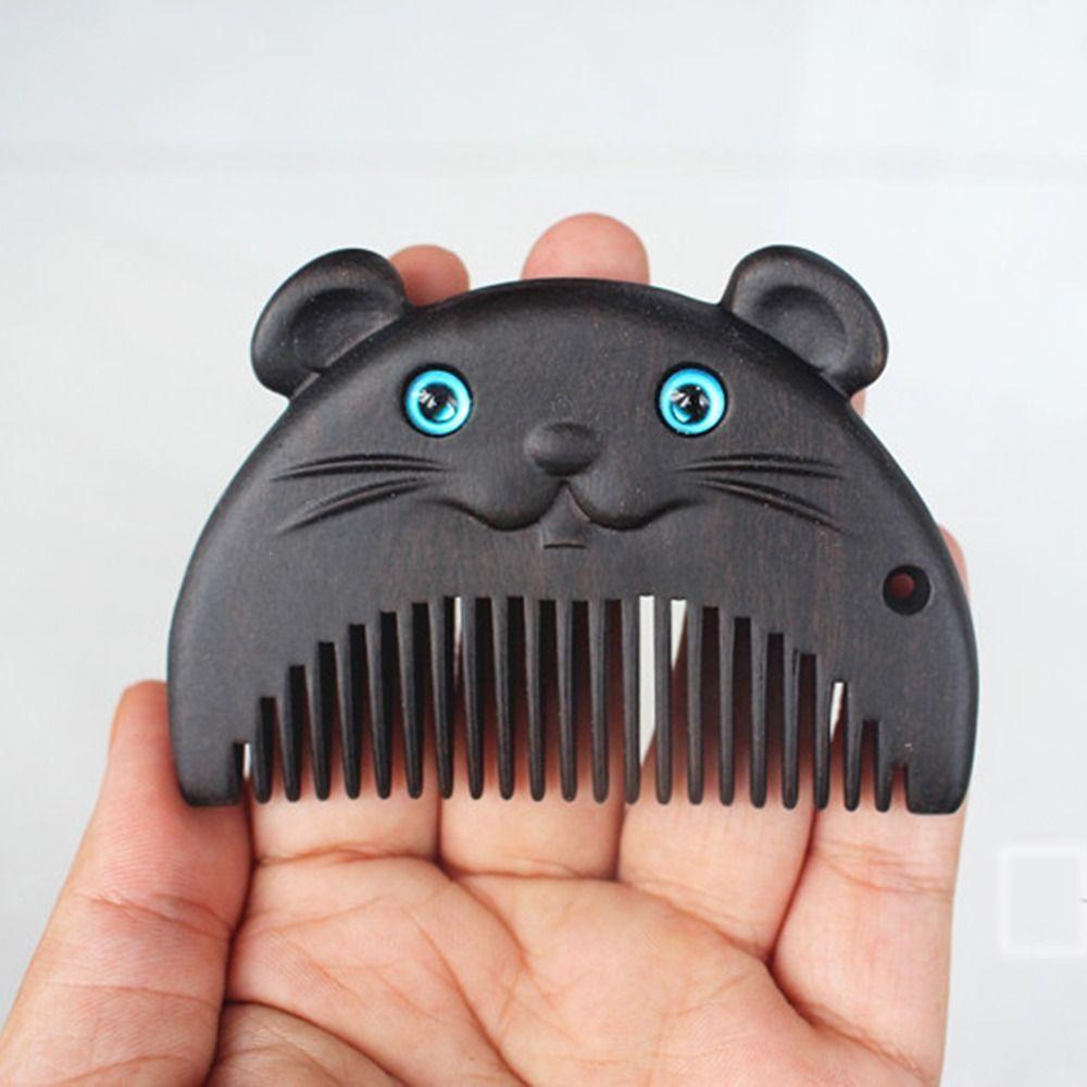 Point Chinese Zodiac Hair Styling Pocket Comb Wooden Hair Comb Fine Tooth Comb Massage Comb