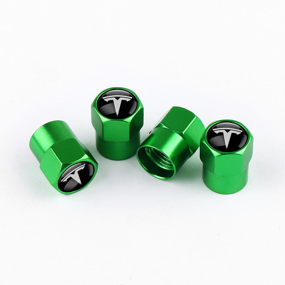 bntfg6 4Pcs Auto Styling Car Aluminum Tire Valve Caps Protection Cover Accessories For Tesla Model 3 Model Y ModelS ModelX Coil Mod WYE